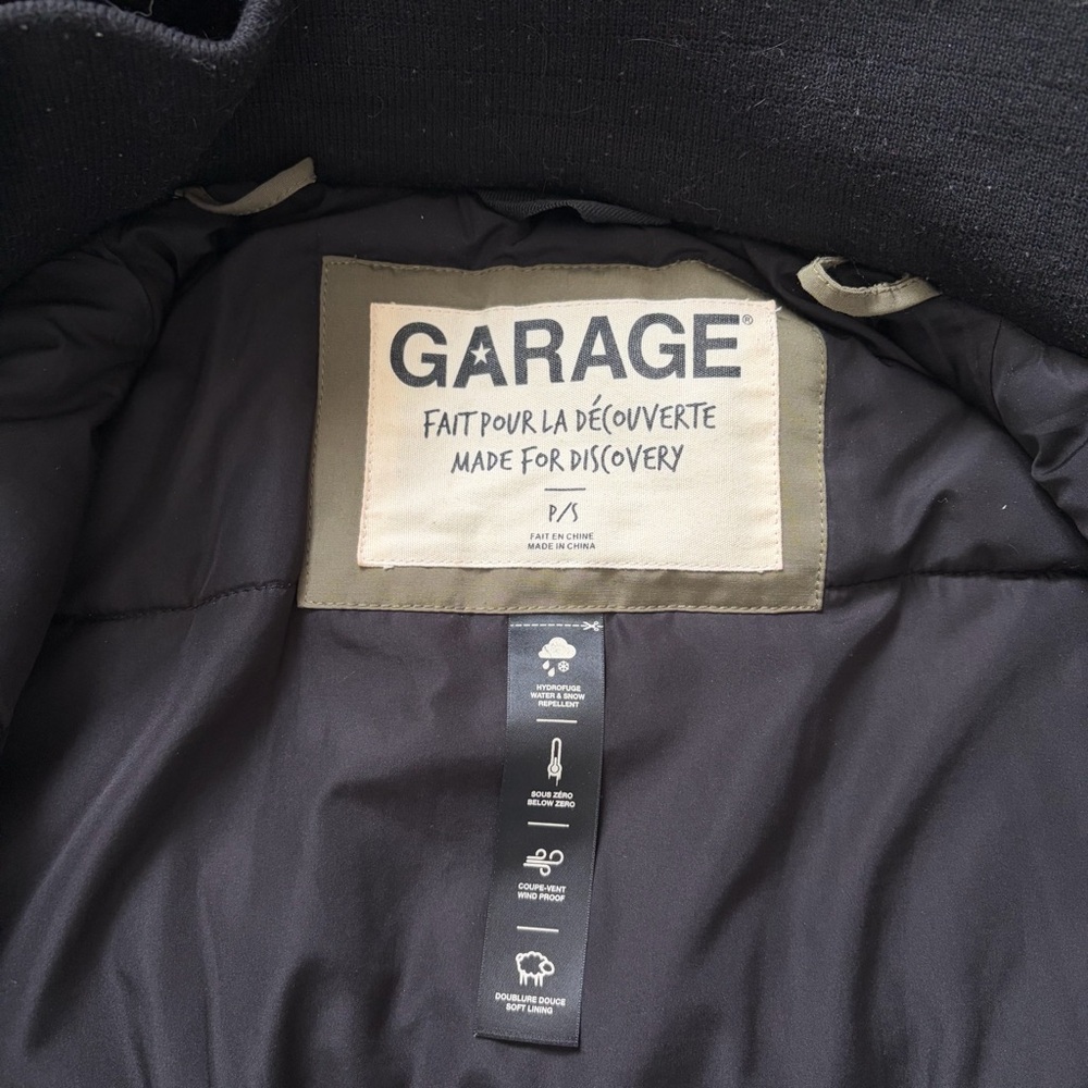 Garage Women’s Winter Coat - Army Green with Faux Fur Hood - Size Small - Picture 16 of 16